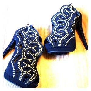 High heel open toe bootie